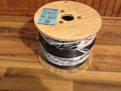 2500 FT  SPOOL OF # 12 STRANDED THHN COPPER WIRE - NEW  (BLACK) lot1
