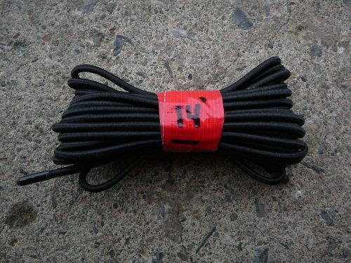 Black MICRO Nylon coated rubber rope shock cord 2mm x 14&#039; MINI Bungee Cord