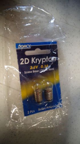 2D Krypton 2.5v 0.3A Screw Base Bulbs Mini Bulbs 2pk