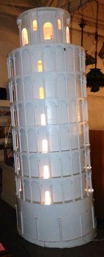 Giant Leaning Tower of Pisa--Lighted Movie Prop--Great for Italian Restaurant!