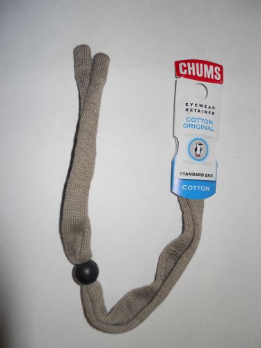 CHUMS Adjustable Cotton Eyewear Retainer, Gray, NEW