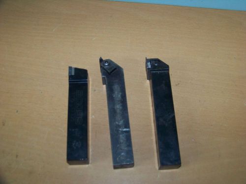 LOT OF 3 INDEXABLE LATHE TOOL HOLDERS SHAPING TOOLS KENNAMETAL SECO