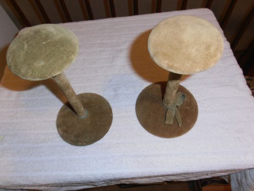 2 ANTIQUE HAT STANDS – 9”