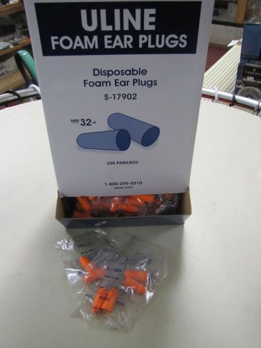 200 pair - disposable memory foam ear plugs protection nrr 32 decibels - orange for sale