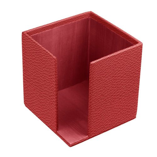 LUCRIN - Paper holder - Granulated Cow Leather - Red