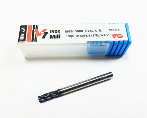 1/8&#034; YG-1 Solid Carbide V7 INOX 4 Flute .015CR TIALN Hi-Perf End Mill (N 944)