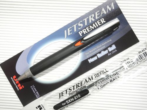 2 pen + 5 refill Black UNI-Ball Jetstream Premier SXN-510 1.0mm rollerpen(Japan)