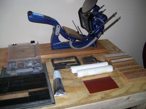 Letterpress Kelsey 3x5 Printing Press and Accessories