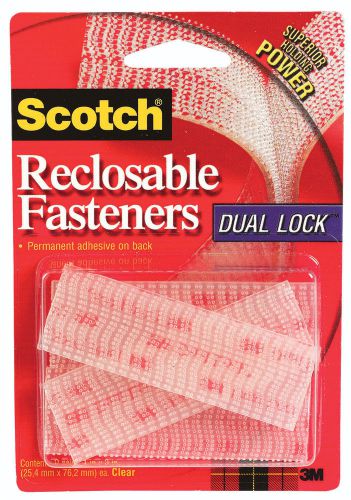 NEW Scotch Reclosable Fasteners  Clear  1 x 3-Inches  (RF9730)