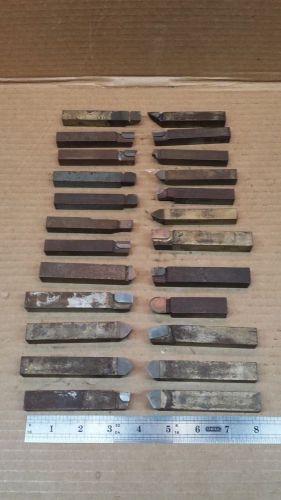 24 Assorted 5/8&#034;&amp; 1/2&#034;  Brazed Carbide Tool Bits Super Tool, Carboloy, Firthite