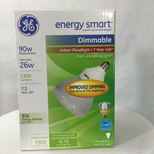 GE Energy Smart Dimmable 90W Indoor Floodlight 7 Yr Life Use 26W 1300 Lumen