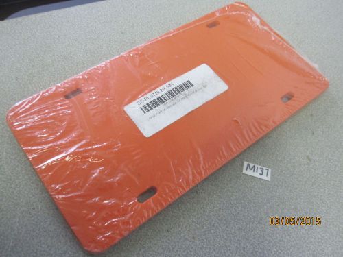 (5) Blank Plastic Orange License Plate 6&#034; x 12&#034; .055