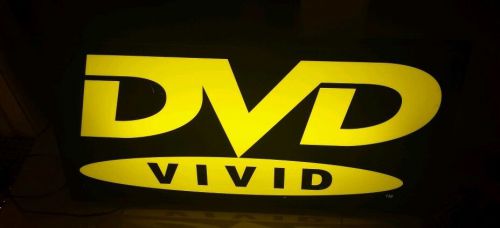 DVD Vivid Retail Store Front Lighted Sign neon