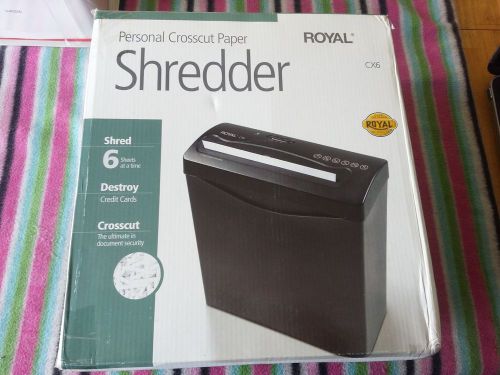 Royal Personal Crosscut Shredder Crosscut-Shred 6 Sheets at a Time CX6