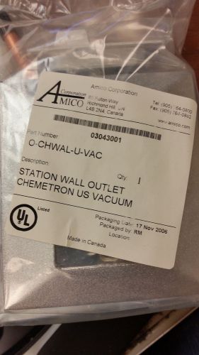 Amico Station Wall Outlet Chemetron US Vacuum O-CHWAL-U-VAC