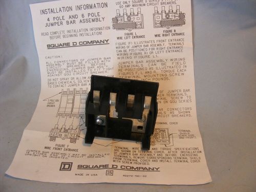 Square D Company 4 Pole Jumper Bar Assembly- NEW with Instructions