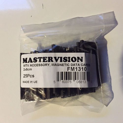 Mastervision MTV Accessory, Magnetic Data Cards! 25ct FM1310 2x5cm