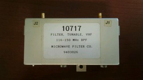 Microwave Filter Co. 10717 Tunable VHF Filter 116-150 MHz BPF