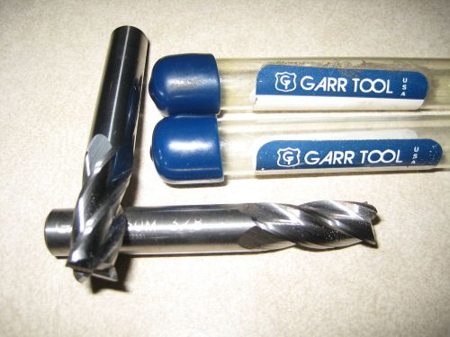Lot( 2 ) garr 3/8&#034; x 2 1/2&#034; carbide end mills cnc lathe inserts mill drill metal for sale