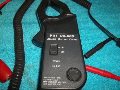 PDI CA-600 Clamp-On Probe Measure AC/DC Current up to 600A Works On Multimeter&#039;s