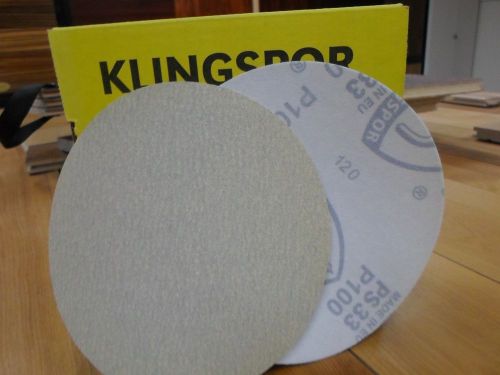 6&#034;x 6 Hook &amp; Loop Sanding Discs, Klingspor Sandpaper 400grit 50 pack