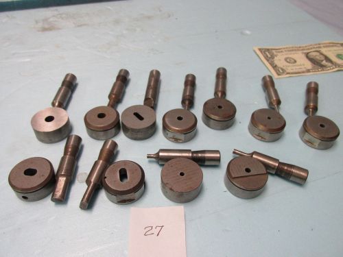 PUNCH AND DIE SETS, DIACRO, 1-1/4&#034; DIA. DIES, SHAPES, ROUNDS