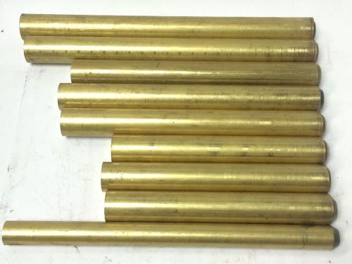 7+ LBS, 9 PC Brass Bar Rod Stock Solid Punch 3/4&#034; D, NO RESERVE