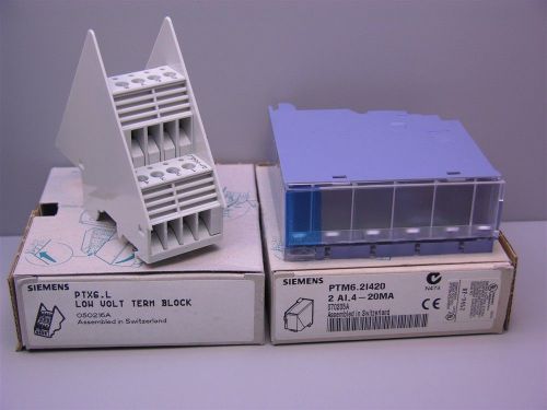 1 Siemens PTM6.21420 Point Termination Module &amp; PTX6.L L.Voltage Terminal Block