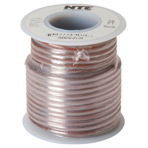 NTE WH616-01-25 Stranded 16 AWG Hook-Up Wire Brown 25 Ft.