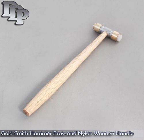 Gold Smith Hammer Brass and Nylon Wooden Handle