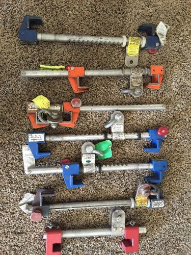 Lot of 6 ultra-safe beam anchor brace horizontal beam flange for steel beams for sale