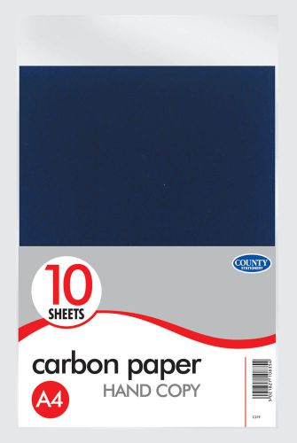10 Sheets of Black A4 Hand Copy Carbon Paper - Duplicate Book Invoice Transfer