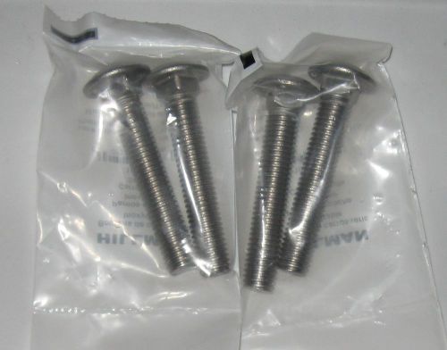 1/2&#034;-13 x 3&#034; stainless steel carriage bolt qty 4 for sale