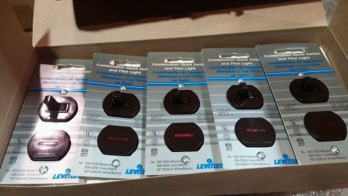 Leviton 5226 Brown Combo Switch andPilot Light  lot of 5