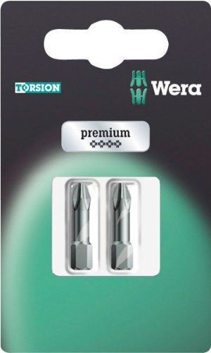 Wera premium series 1 851/1 tz sb torsion sheet metal bit - phillips - set of 2 for sale