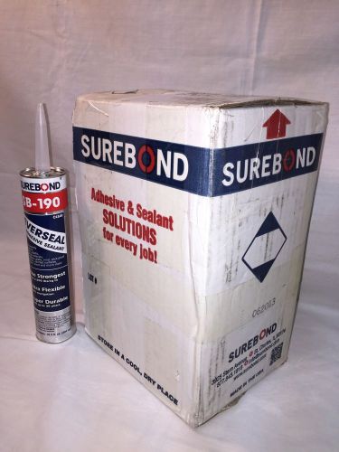 Case of 12 - Snow Guard Adhesive Glue Surebond SB-190 Everseal Super - Clear