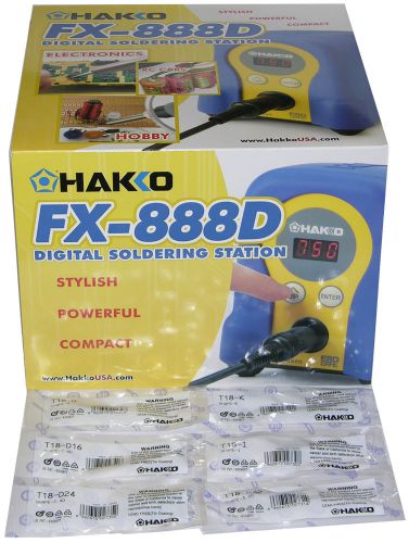 Hakko FX888D-29BY Digital Soldering Station with Hakko&#039;s 6 Most Popular Tips