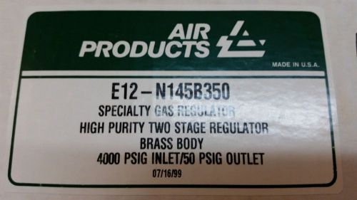 Specialty Gas regulator, high purity two stage regulator CGA350
