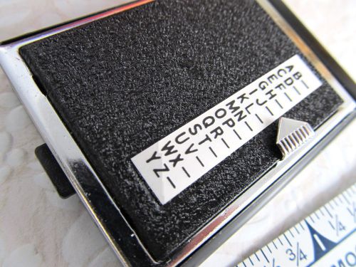 Vintage Mini Pocket Metal Slide Flip Travel Rolodex Phone Address Retro NOS!