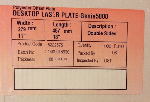 Desktop Polyester / Laser Plate Genie 5000 Double Sided