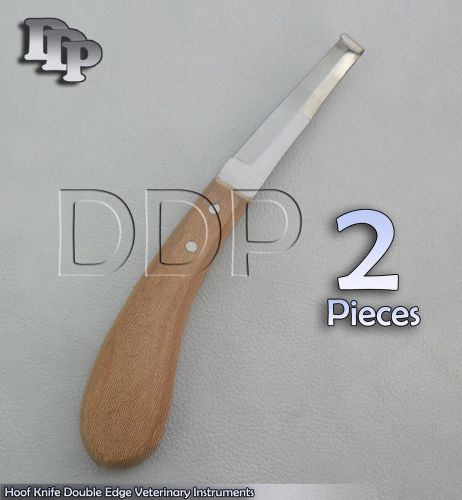 2 Hoof Knife Double Edge Veterinary Surgical Instruments