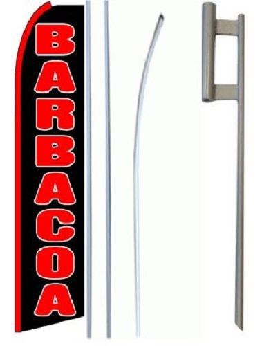 Barbacoa King Size  Swooper Flag Sign  W/Complete Set