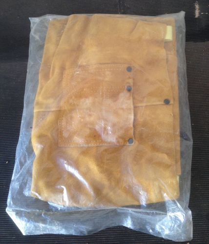 Weldas 36 x 24 inch leather welding bib apron golden brown leather NEW