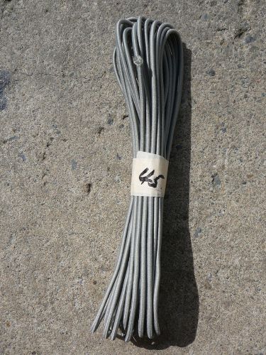 SILVER MICRO Nylon coated rubber rope shock cord 1/8&#034; x 45&#039; MINI Bungee Cord