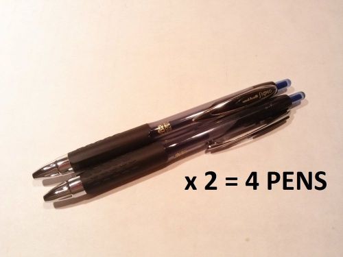 4 NEW Uni Ball Signo Ultra Micro 207 Ballpoint Pens - Blue Ink - Fraud Proof