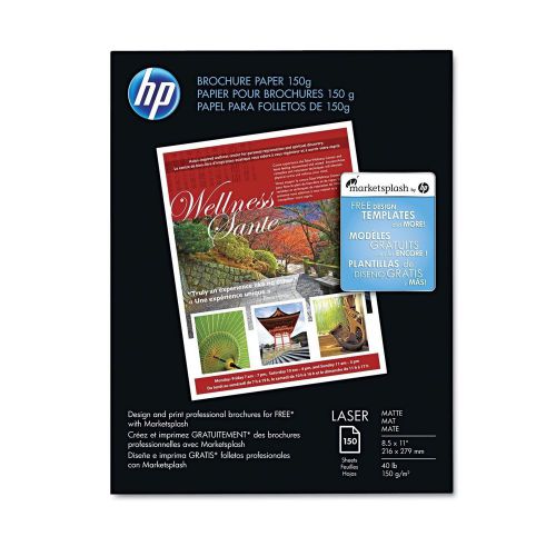HP Brochure Paper Laser 40 lb 8-1/2 x 11&#034; Matte 150 Sheets HEWQ6543A New Item