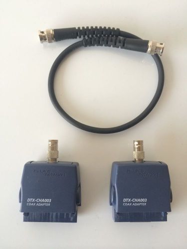 A Set of 2 Fluke Networks DTX-CHA003 Coax Test Adapters For DTX-1800 DTX-1200