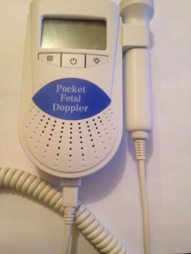 Baby Sound B Pocket Fetal Doppler HEART MONITOR free Gel Blue