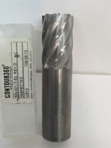 Contour 360 deg Cutting Tool 50L501-T-53, 1&#034; x 1&#034; x 1 1/2&#034;, 4&#034;, Carbide End Mill