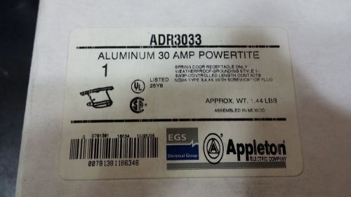 ALUMINUM 30 AMP POWERTITE APPLETON ELEC COMPANY ADR3033